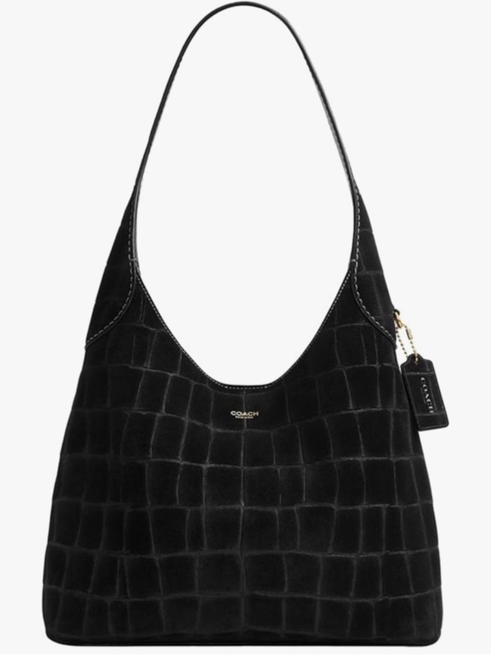 Coach Brooklyn 28 Croc Embossed Suede